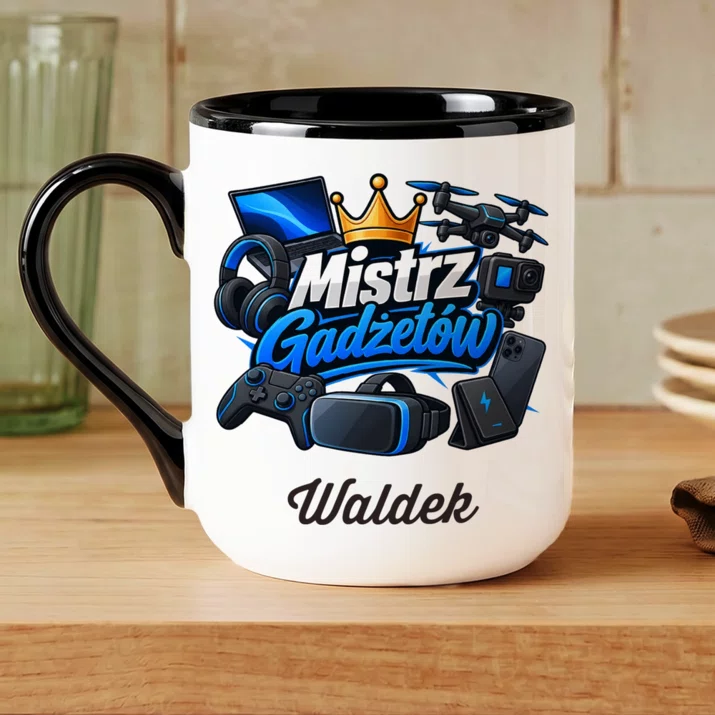 Kubek Personalizowany Dla Gadżeciarza Prezent Dla Mężczyzny: Mistrz Gadżetów