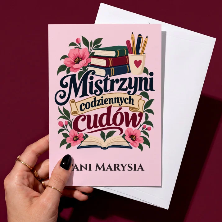 Kartka Personalizowana Dla Nauczycielki Prezent Na Dzień Nauczyciela Dla Kobiety: Mistrzyni Codziennych Kartka Personalizowana Dla Nauczycielki Prezent Na Dzień Nauczyciela Dla Kobiety: Mistrzyni Codziennych