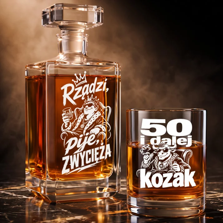 Zestaw Do Whisky Na 50 Urodziny Prezent Dla Mężczyzny: Król Toastów