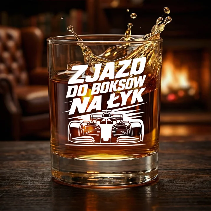 Szklanka Do Whisky Dla Fana Formuły 1 Prezent Dla Mężczyzny: Zjazd Do Boksów Na Łyk