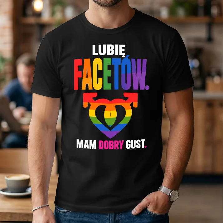 Koszulka Męska Dla Geja Prezent Dla Mężczyzny: Lubię Facetów