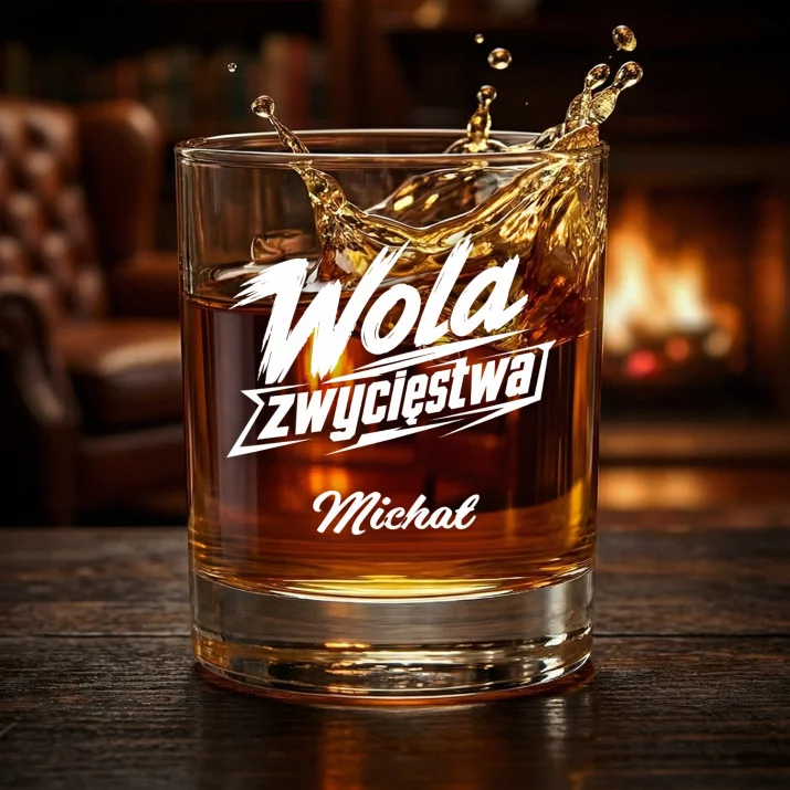 Szklanki Do Whisky z Grawerem Dla Sportowca Prezent Dla Mężczyzny: Wola Zwycięstwa