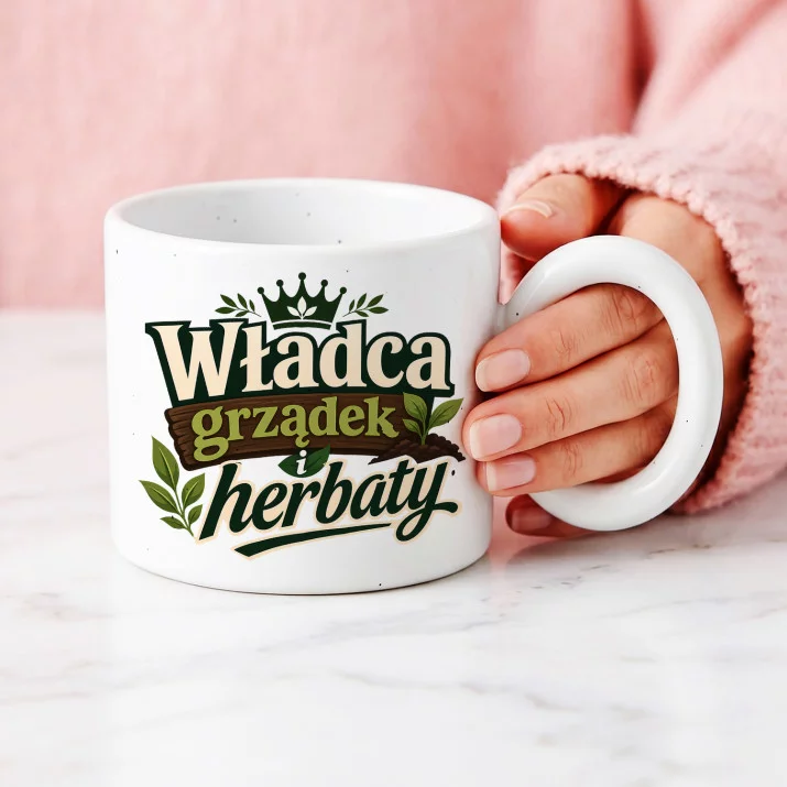 Kubek Z Okrągłym Uchem Dla Działkowca Prezent Dla Mężczyzny: Działkowy Władca Kubek Z Okrągłym Uchem Dla Działkowca Prezent Dla Mężczyzny: Działkowy Władca