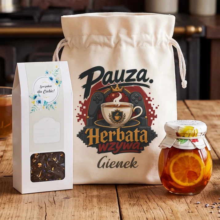 Zestaw Herbaciany Dla Gracza Prezent Dla Mężczyzny: Pauza. Herbata Wzywa Zestaw Herbaciany Dla Gracza Prezent Dla Mężczyzny: Pauza. Herbata Wzywa