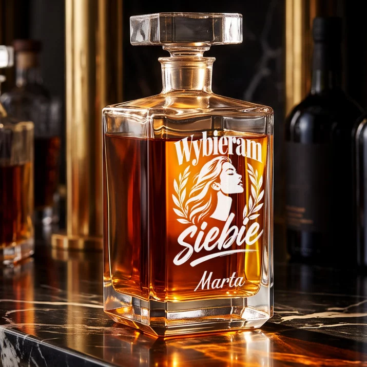Karafka Do Whisky z Grawerem Na Walentynki Prezent Na Rocznicę Dla Kobiety: Wybieram Siebie