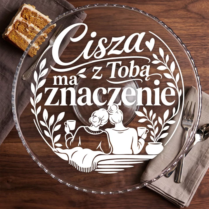 Patera Na Ciasto Dla Znajomych Prezent Dla Pary: Cicha Obecność Patera Na Ciasto Dla Znajomych Prezent Dla Pary: Cicha Obecność