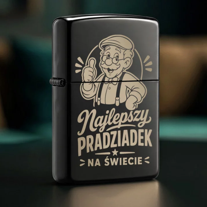 Zapalniczka Z Grawerem Dla Pradziadka Prezent Na Dzień Dziadka Dla Mężczyzny: Klasa Pradziadka