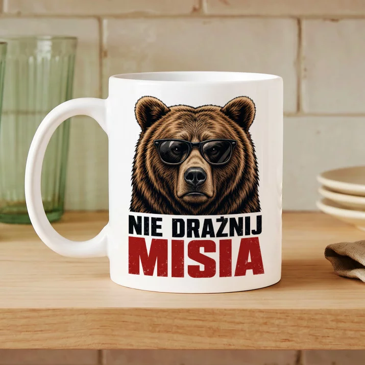 Kubek Z Nadrukiem Dla Mężczyzny Prezent Dla Mężczyzny: Nie Drażnij Misia Kubek Z Nadrukiem Dla Mężczyzny Prezent Dla Mężczyzny: Nie Drażnij Misia
