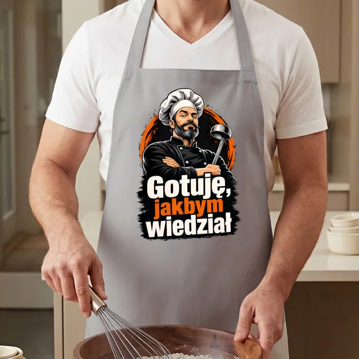 Fartuch Dla Faceta Prezent Dla Mężczyzny: Gotuję, Jakbym Wiedział