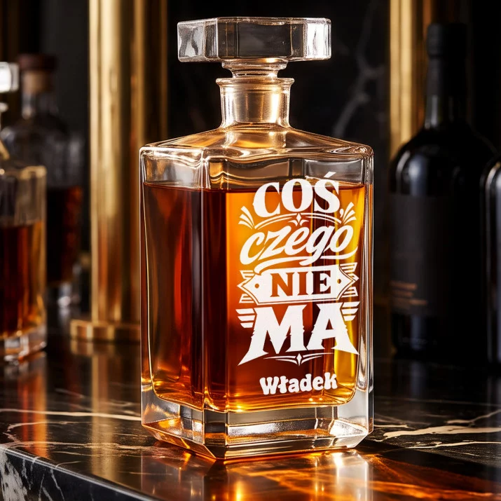 Karafka Do Whisky z Grawerem Dla Faceta Który Ma Wszystko Prezent Dla Mężczyzny: Coś, Czego Nie Ma