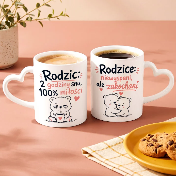 Zestaw Kubków Dla Świeżo Upieczonych Rodziców Prezent Dla Pary: Para Nocy I Kawy Zestaw Kubków Dla Świeżo Upieczonych Rodziców Prezent Dla Pary: Para Nocy I Kawy