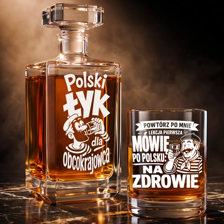Zestaw Do Whisky Dla Obcokrajowca Prezent Dla Mężczyzny: Zabawny Polski Toast Zestaw Do Whisky Dla Obcokrajowca Prezent Dla Mężczyzny: Zabawny Polski Toast