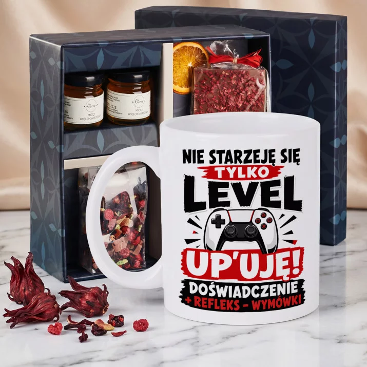 Zestaw Prezenowy Z Kubkiem Dla Gracza: Level Up Gracza Zestaw Prezenowy Z Kubkiem Dla Gracza: Level Up Gracza