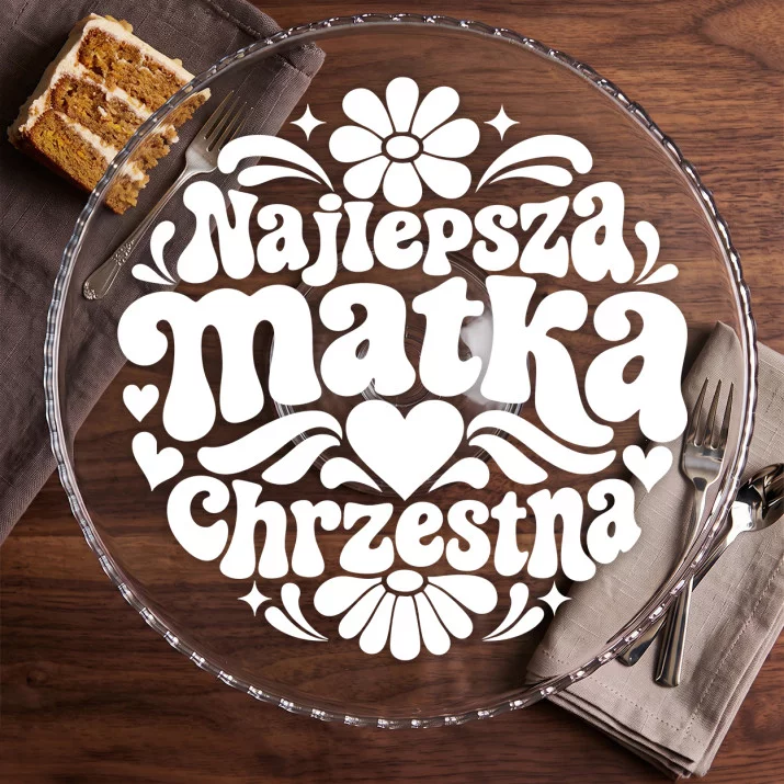 Patera Na Ciasto Dla Matki Chrzestnej Prezent Dla Kobiety: Retro Elegancja