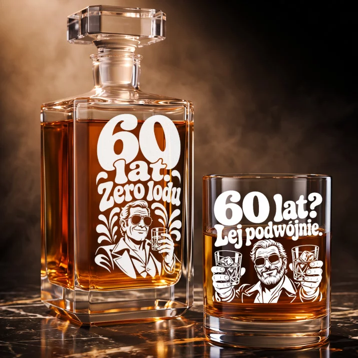 Zestaw Do Whisky Dla Mężczyzny 60 Lat Prezent Na 60 Urodziny Dla Mężczyzny: 60 Lat. Zero Lodu