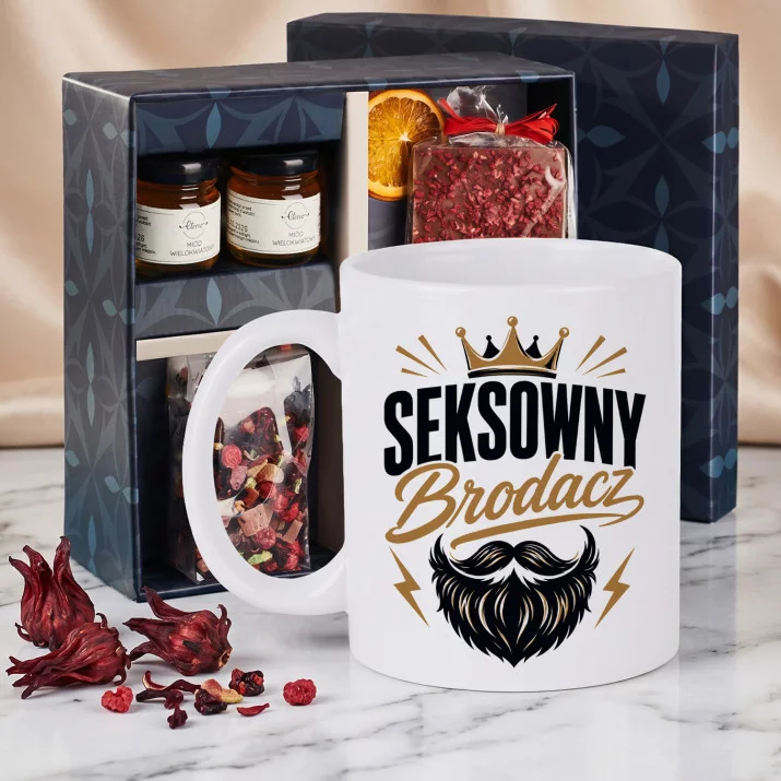 Zestaw Prezenowy Z Kubkiem Dla Brodacza: Seksowny Brodacz Zestaw Prezenowy Z Kubkiem Dla Brodacza: Seksowny Brodacz