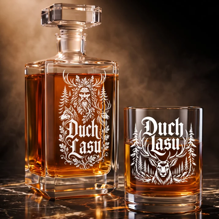 Zestaw Do Whisky Dla Miłośnika Lasu Prezent Dla Mężczyzny: Duch Lasu