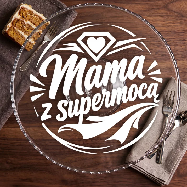 Patera Na Ciasto Dla Młodej Mamy Prezent Na Dzień Mamy Dla Kobiety: Supermoc Macierzyństwa Patera Na Ciasto Dla Młodej Mamy Prezent Na Dzień Mamy Dla Kobiety: Supermoc Macierzyństwa
