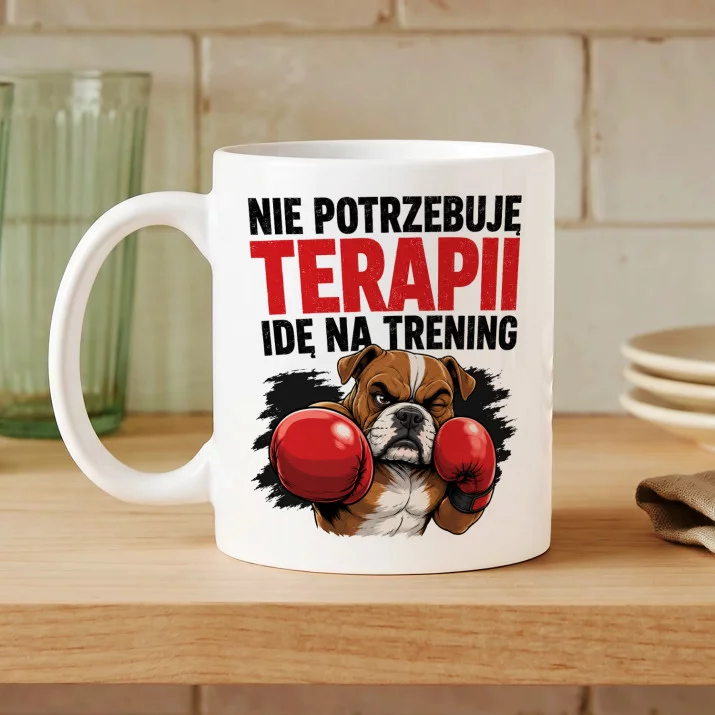 Kubek Z Nadrukiem Dla Boksera Prezent Dla Mężczyzny: Nie Potrzebuje Terapii Kubek Z Nadrukiem Dla Boksera Prezent Dla Mężczyzny: Nie Potrzebuje Terapii