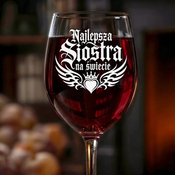 Kieliszek Do Wina Dla Starszej Siostry Prezent Dla Kobiety: Najlepsza Siostra Na Świecie