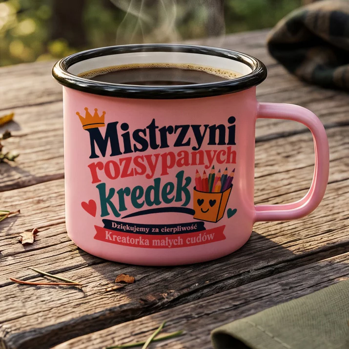 Kubek Emaliowany Dla Przedszkolanki Prezent Dla Kobiety: Królowa Przedszkolnych Kubek Emaliowany Dla Przedszkolanki Prezent Dla Kobiety: Królowa Przedszkolnych