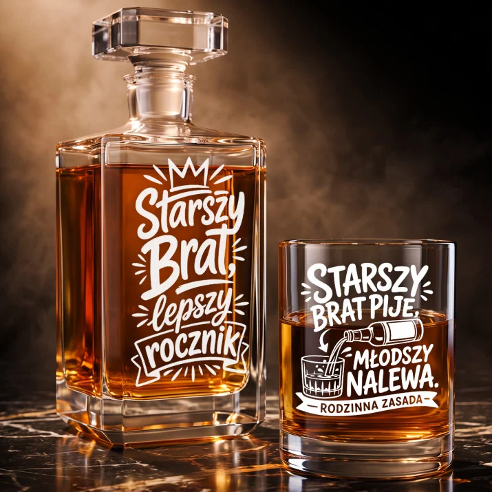 Zestaw Do Whisky Dla Starszego Brata Prezent Dla Mężczyzny: Starszy Brat, Lepszy Rocznik Zestaw Do Whisky Dla Starszego Brata Prezent Dla Mężczyzny: Starszy Brat, Lepszy Rocznik