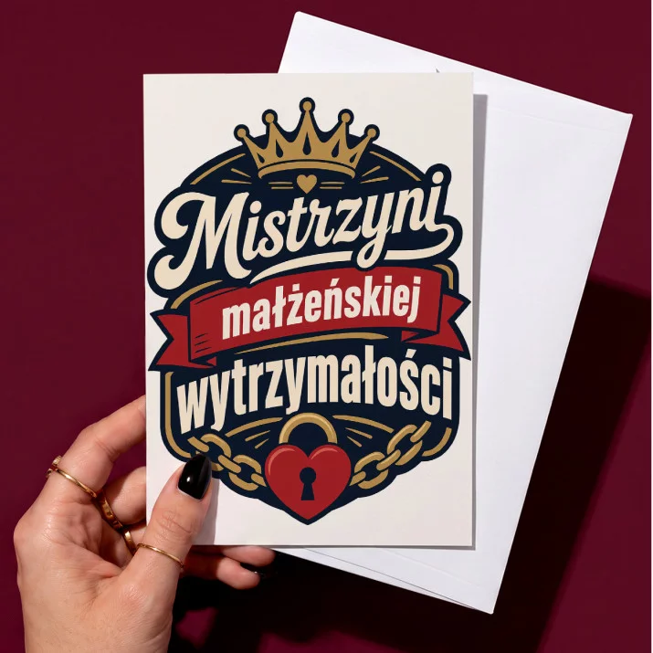 Kartka z Życzeniami Na 55 Rocznicę Ślubu Na Walentynki Dla Kobiety: Retro Mistrzyni Miłości