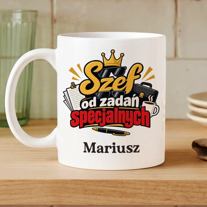Kubek Personalizowany Dla Szefa Prezent Dla Mężczyzny: Szef Od Zadań Specjalnych Kubek Personalizowany Dla Szefa Prezent Dla Mężczyzny: Szef Od Zadań Specjalnych