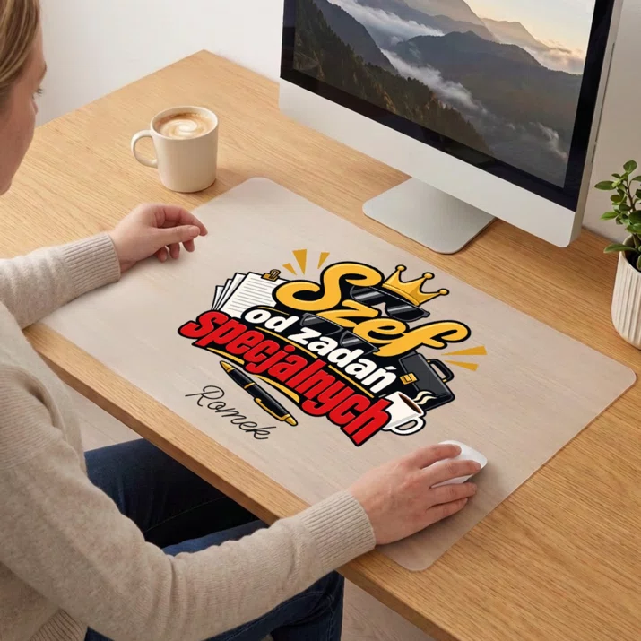 Podkładka Na Biurko 40x60cm Dla Szefa Prezent Dla Mężczyzny: Szef Od Zadań Specjalnych