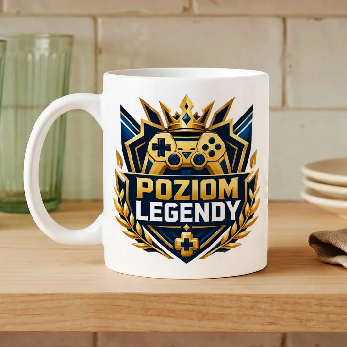 Kubek Z Nadrukiem Dla Gamera Prezent Dla Mężczyzny: Poziom Legendy Kubek Z Nadrukiem Dla Gamera Prezent Dla Mężczyzny: Poziom Legendy