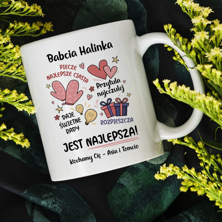 Babcia jest najlepsza - Personalizowany Kubek