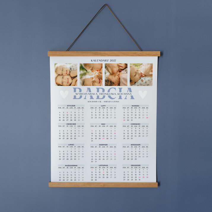 Babcia - Kalendarz plakatowy z listwami