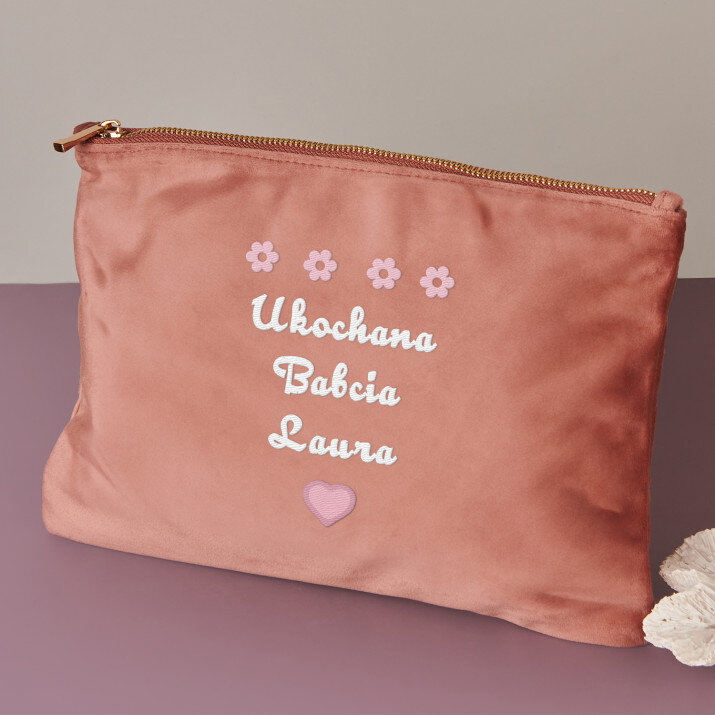 Babcia - Kosmetyczka welurowa