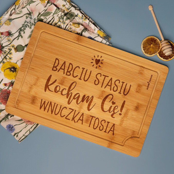 Babciu kocham cię - deska do krojenia z grawerem
