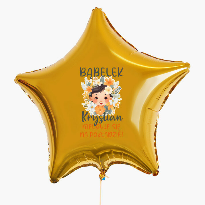 Bąbelek na pokładzie - Balon z helem - Gwiazda