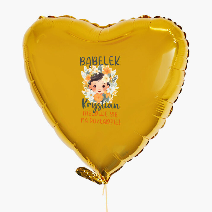 Bąbelek na pokładzie - Balon z helem - Serce