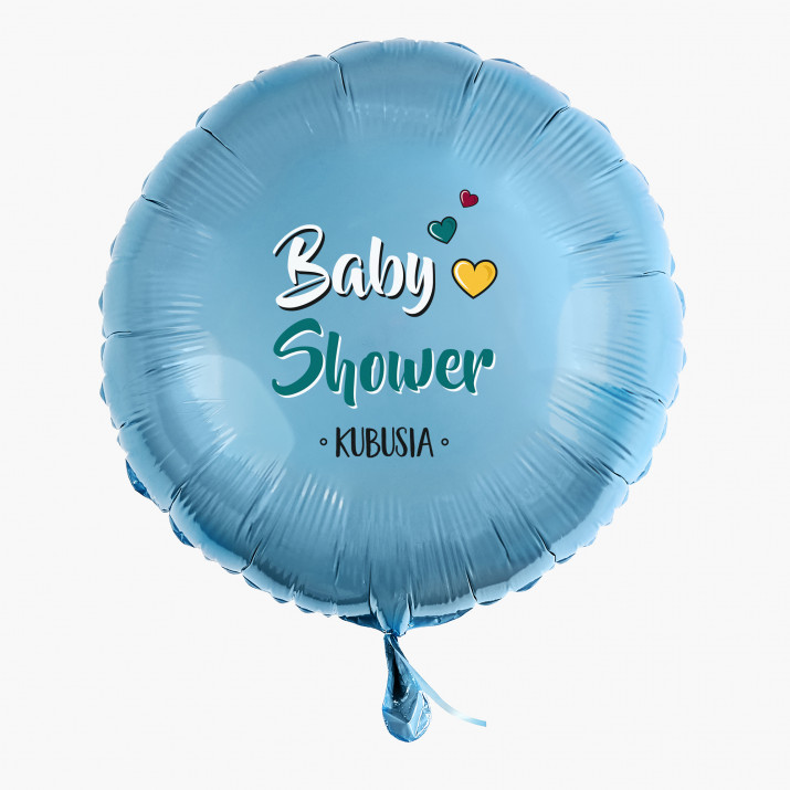Baby shower chłopiec - Balon z helem - Koło