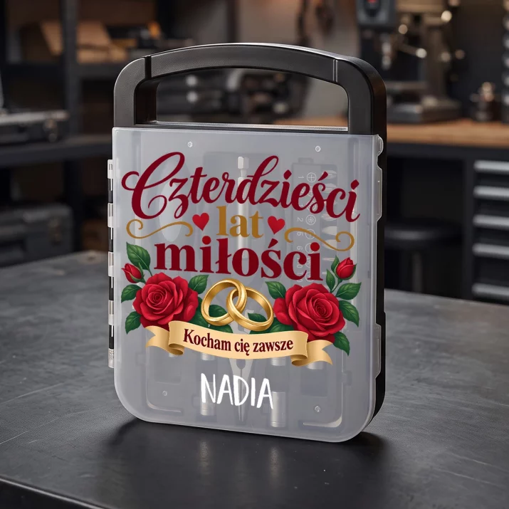 Zestaw Narzędzi Na 40 Rocznicę Ślubu Prezent Dla Kobiety: Czterdzieści Lat Miłości Zestaw Narzędzi Na 40 Rocznicę Ślubu Prezent Dla Kobiety: Czterdzieści Lat Miłości