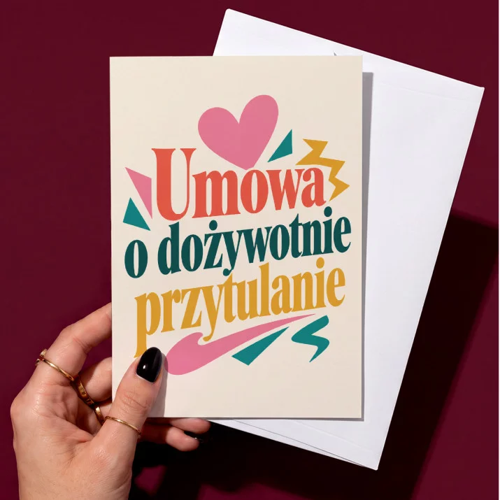 Kartka z Życzeniami Na Ślub Dla Pary Młodej Pary: Umowa Na Przytulanie Kartka z Życzeniami Na Ślub Dla Pary Młodej Pary: Umowa Na Przytulanie