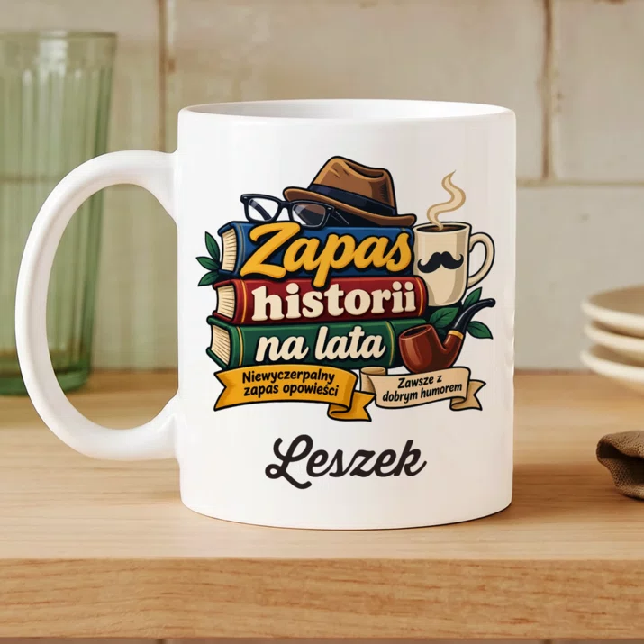 Kubek Personalizowany Na Dzień Dziadka Prezent Dla Dziadka Mężczyzny: Zapas Historii Na Lata Kubek Personalizowany Na Dzień Dziadka Prezent Dla Dziadka Mężczyzny: Zapas Historii Na Lata