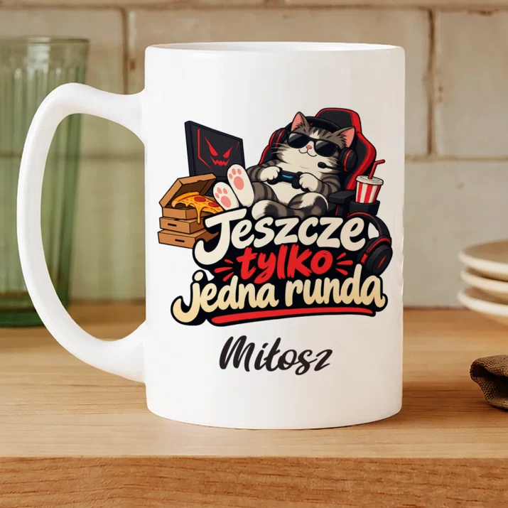 Kubek Personalizowany Dla Gracza Prezent Dla Mężczyzny: Jeszcze Tylko Jedna Runda Kubek Personalizowany Dla Gracza Prezent Dla Mężczyzny: Jeszcze Tylko Jedna Runda