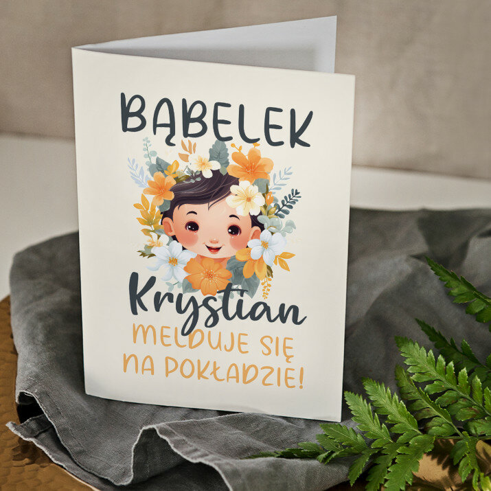 Bąbelek na pokładzie - kartka z życzeniami