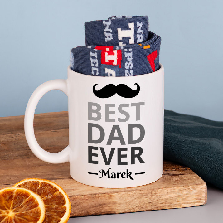 Best dad - Skarpetki w kubku dla taty