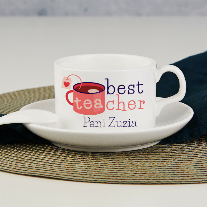 Best teacher - Filiżanka ze spodkiem