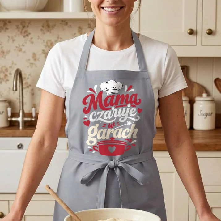 Fartuch Na Dzień Mamy Prezent Dla Mamy Kobiety: Mama Czaruje W Garach