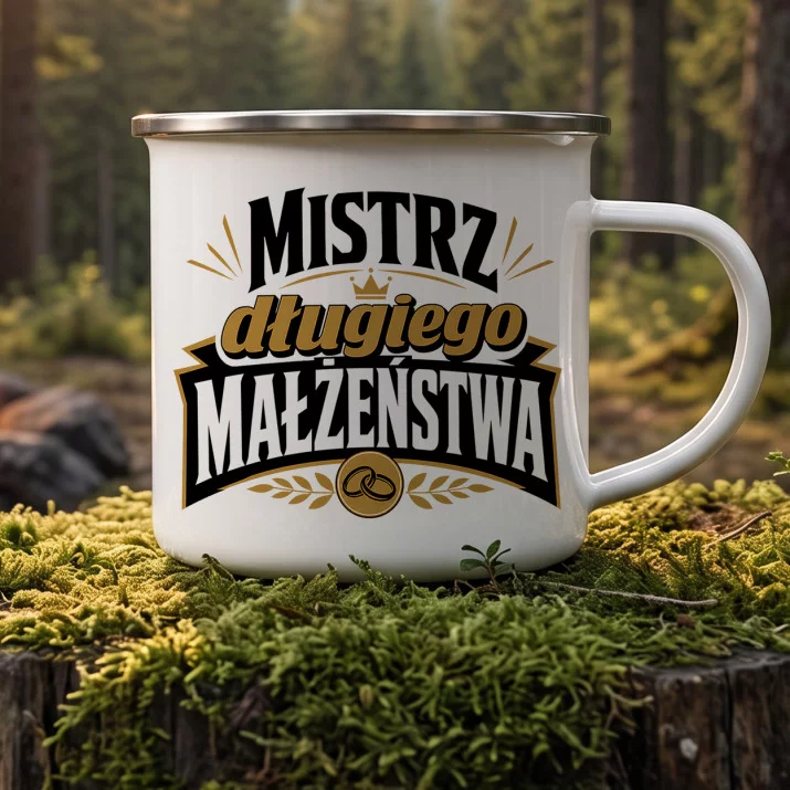 Kubek Emaliowany Na 35 Rocznice Ślubu Prezent Na Walentynki Dla Mężczyzny: Subtelny Humor Małżeński Kubek Emaliowany Na 35 Rocznice Ślubu Prezent Na Walentynki Dla Mężczyzny: Subtelny Humor Małżeński