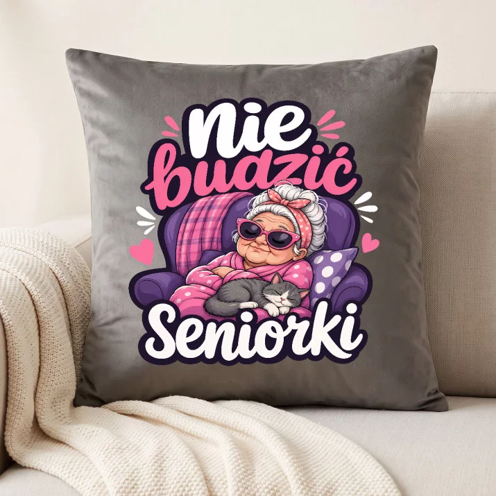 Poduszka Dekoracyjna Dla Seniorki Prezent Dla Kobiety: Nie Budzić Seniorki Poduszka Dekoracyjna Dla Seniorki Prezent Dla Kobiety: Nie Budzić Seniorki