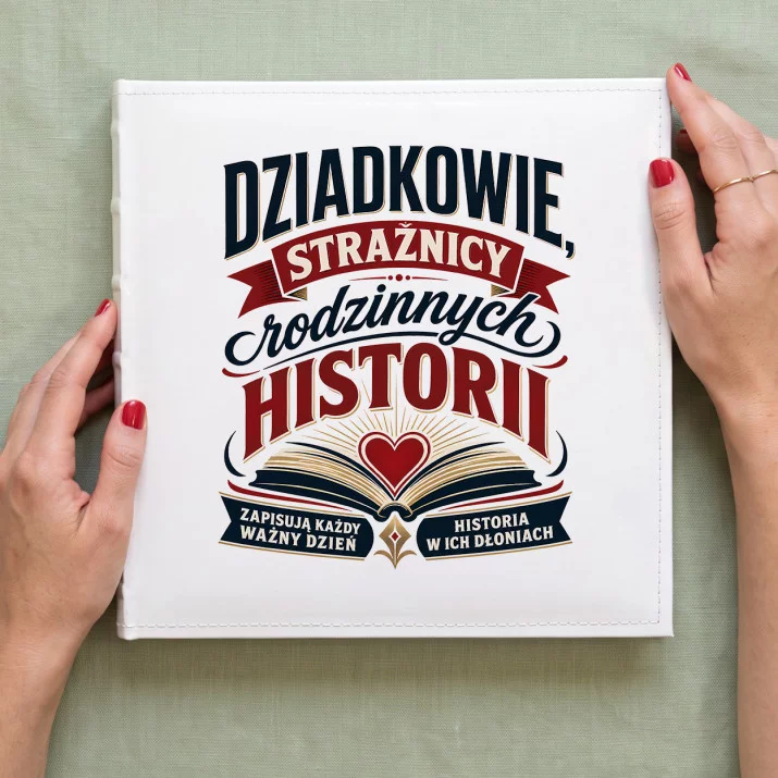 Album Na Zdjęcia Tradycyjny Dla Dziadków Prezent Na Dzień Babci i Dziadka Dla Pary: Strażnicy Pamięci