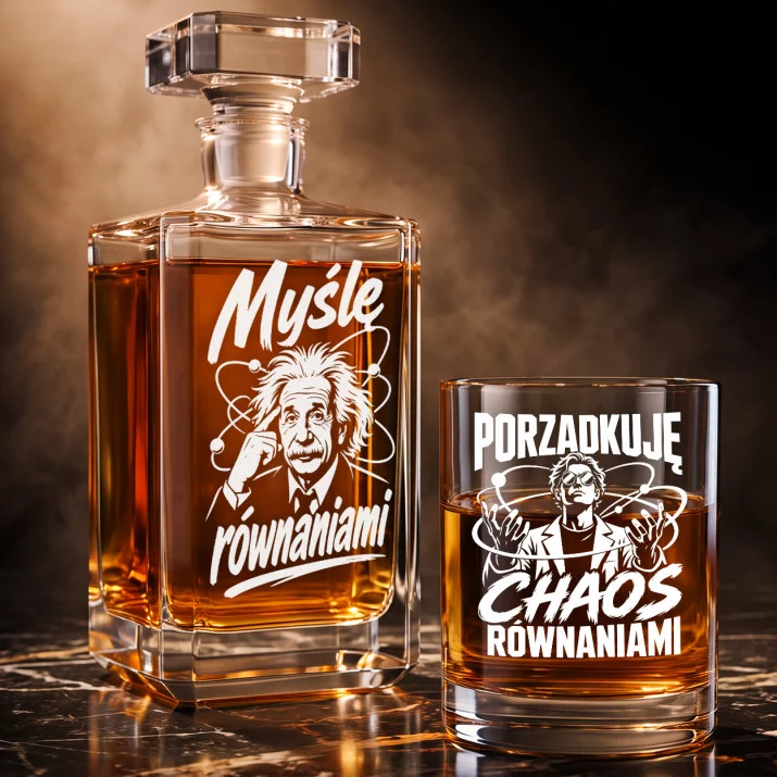 Zestaw Do Whisky Dla Fizyka Prezent Dla Mężczyzny: Myślę Równaniami Zestaw Do Whisky Dla Fizyka Prezent Dla Mężczyzny: Myślę Równaniami