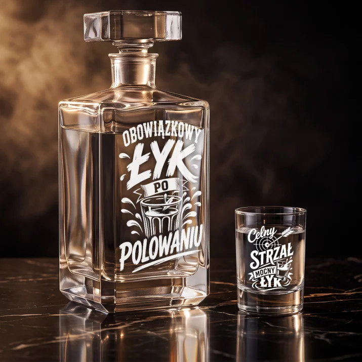 Zestaw Do Wódki z Grawerem Dla Myśliwego Prezent: Piłkarski Toast